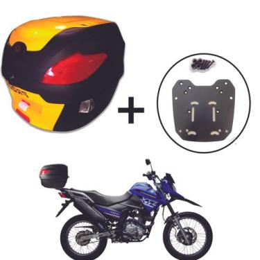 Imagem de Baú 41 Litros Awa Proos + Bagageiro Crosser 150 2014+, Amarelo