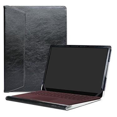 Imagem de Alapmk Capa protetora para Microsoft Surface Laptop 6 13.5 6ª geração/Surface Laptop 5 13.5/Surface Laptop 4 13.5 e Vivobook S 14 OLED M5406 M5406UA M5406WA M5406WA-DS76, preta