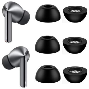 Imagem de BLLQ Pontas Auriculares de Espuma Viscoelástica Compatíveis com Samsung Galaxy Buds3 Pro, Fones de Ouvido com Cancelamento de Ruído, Tamanho GG, 3 Pares, Preto