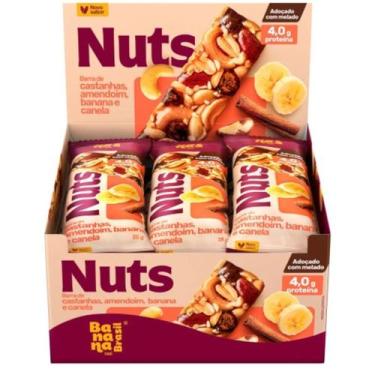 Imagem de Nuts Bar Castanhas, Amendoim, Banana e Canela coberto com Chocolate Ze