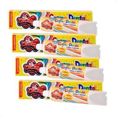 Imagem de Combo 4 Creme Dental Neutro CatDog & Cia para Cães e Gatos - 90g