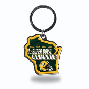 Imagem de Rico Industries Chaveiro NFL Green Bay Packers Champ State Shape