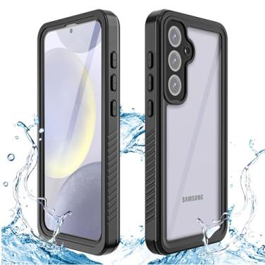 Imagem de DINGXIN Capa à prova d'água para Samsung Galaxy S24 FE com certificação IP68 à prova de choque, à prova de sujeira, à prova de neve, capa protetora completa robusta para Samsung Galaxy S24 FE 6,7
