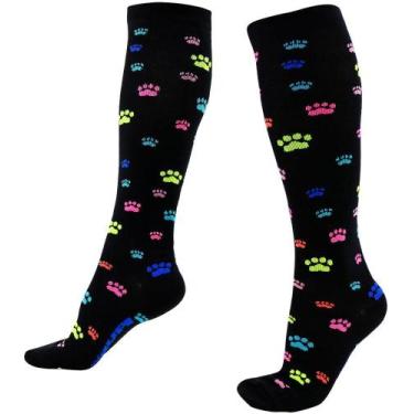 Imagem de Meia Longa HUPI Love Pets Colors, Preto