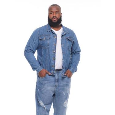 Imagem de Jaqueta Masculina Jeans Plus Size Super Stone Razon Jeans 100% algodão