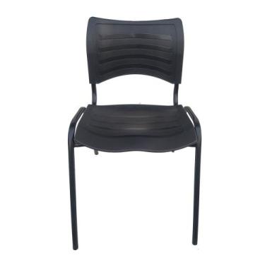 Imagem de Cadeira Iso Fixa Empilhavél Preta - Primax Móveis