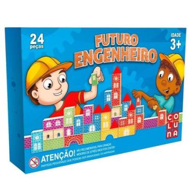 Imagem de Blocos De Montar Futuro Engenheiro 24 Peças Pais e Filhos Bloco Montar