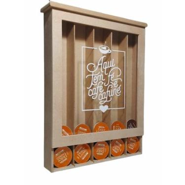 Imagem de Suporte em mdf exclusivo para 35 cápsulas Dolce Gusto - Lindas frases 
