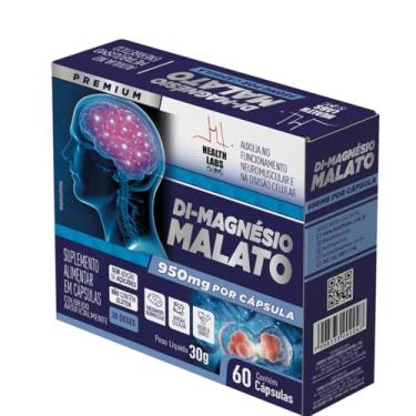 Imagem de Magnésio Dimalato 100% Puro 950mg 60 Cápsulas Health Labs