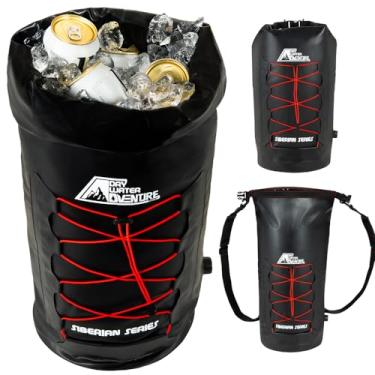 Imagem de Mochila térmica à prova d'água de grau marítimo – acampamento, mergulho, caiaque, passeios de barco, praia, viagens, piquenique, alimentos e bebidas (20 litros/5,3 galões, série siberiana)