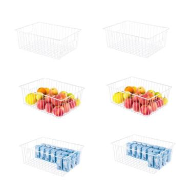 Imagem de Y.Z.Bros Cestos organizadores de freezer verticais de 16 polegadas para freezer vertical de 13-14,16-21 pés cúbicos, resolver o caos do freezer e reduzir o desperdício de alimentos de forma