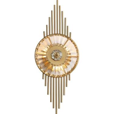 Imagem de Luminárias de parede de cristal de luxo Nordic Golden Light Simplicity E14/E12 Base Wall Spots Criatividade Estudo Quarto Luz de parede para sala Cozinha Estudo Entrada Bar Hotel Corredor (d