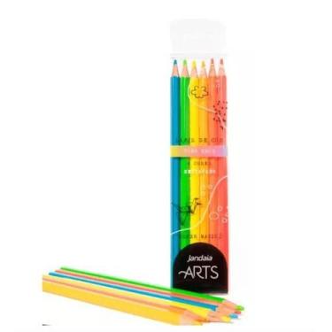 Imagem de Lápis de Cor tons neon - 6 Cores Jandaia