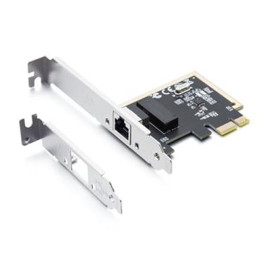 Imagem de Placa de rede PCIe H!Fiber de 1 GB, negociação automática 10/100/1000Mb/s, placa de rede Gigabit PCIe com chip Realtek RTL8111H, porta RJ45 única, PCIe X1, placa de rede LAN Ethernet 1G para Windows