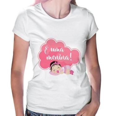 Imagem de Baby Look É uma uma menina - Foca na Moda, Branco, M