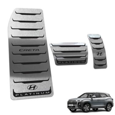 Imagem de Pedaleiras em Inox Creta 2025 com Descanso de Pé Todas as versões (Platinum Preto)