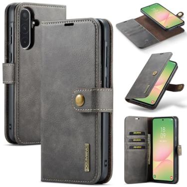 Imagem de DG.MING Capa carteira de couro magnética destacável 2 em 1 para Samsung Galaxy A56 5G, capa flip com 3 compartimentos para cartão, 1 compartimento para dinheiro oculto, suporte flip e capa de telefone