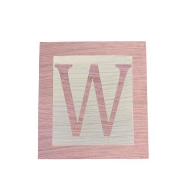 Imagem de Cubo Branco Letra Rosa Bebê com Aplique Festa Chá de Bebê Decoração 8x