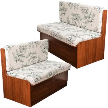 Imagem de CRFATOP Conjunto de 2 capas de almofada estampadas para trailer, capa de assento de campista, elástica, para sofá, sofá e cadeira, protetor de futon para trailer, banco de carro, 2 capas de encosto e