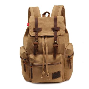 Imagem de Mochila AUGUR High Capacity Canvas Vintage 18L para caminhadas