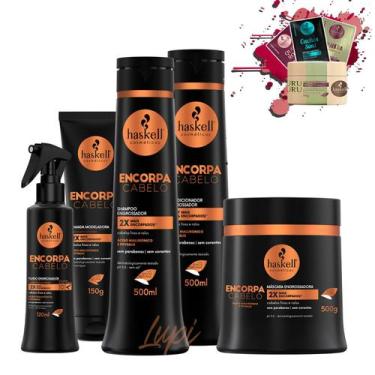 Imagem de Kit Haskell Encorpa Cabelo Sh Cond 500ml + 3 itens