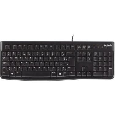 Imagem de Teclado com fio USB Logitech K120 Resistente à Respingos, Preto