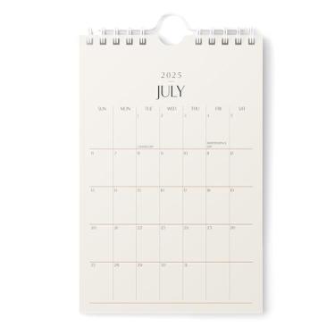 Imagem de Karto Mini calendário de parede 2025-2026 - vertical 15 x 23 cm de julho de 2025 a dezembro de 2026 - pequeno, versátil e fácil de planejar com o calendário mensal de mesa estética - bege