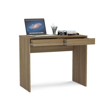 Imagem de Mesa Tijuca 90cm 2 Gavetas Politorno Castanho