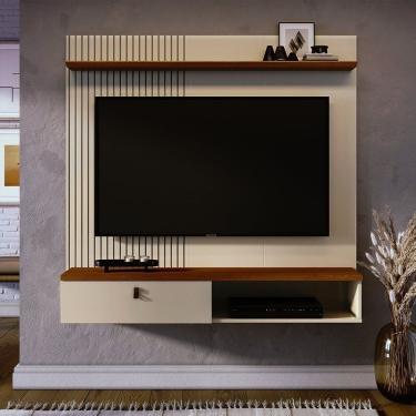 Imagem de Bancada Suspensa Para Tvs Até 55 Pol Iris Cinamomo-off White