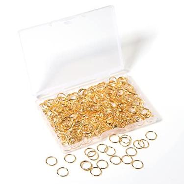 Imagem de Chuyau 300 Peças De Argolas Abertas 10 Mm Banhadas A Ouro Para Fabricação Joias, Argola Única, Brincos Artesanais Em Massa, Colar, Pulseira, Pingente, Gargantilha E Chaveiro (Ouro, Mm)