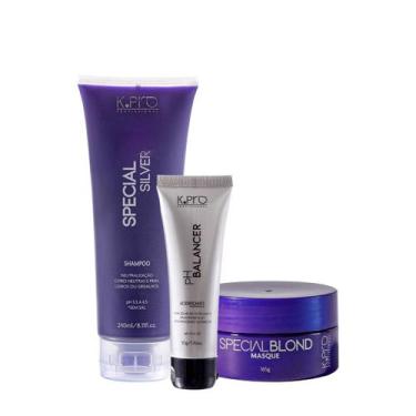 Imagem de Kit K.Pro Profissional Special Silver Shampoo Máscara e Acidificante (