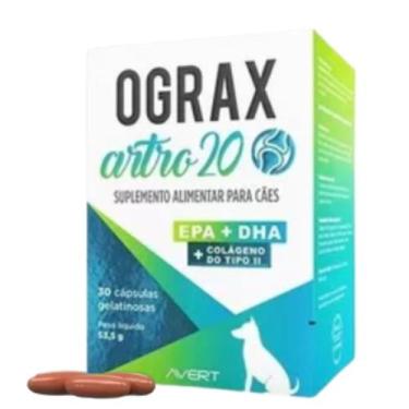 Imagem de Ograx Artro 20  Para Cães Suporte Articular Suplemento Alimentar  30 C