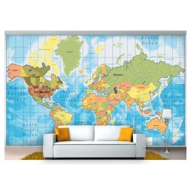 Imagem de Papel De Parede Mapa Mundi Nmu03 - Você Decora