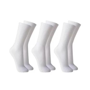 Imagem de Kit 3 meia lupo com cano longo ref:3292 masculino, Branco, 41/4