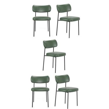 Imagem de Kit 5 Cadeiras Mona Para Sala Jantar Gourmet em Aço-EdeCasaMoveis