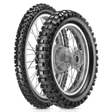 Imagem de PAR PNEU 100/90-17 55M + 90/90-19 52M VIPAL CR400 Nxr 125 150 160 Bros Xre 190 Xtz 150 Crosser ED