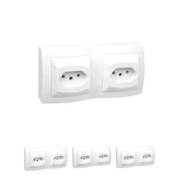 Imagem de 4 Tomada Dupla Sobrepor Pial Sistema X 2P+T 10A 250V