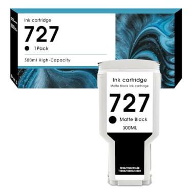 Imagem de Cartuchos de tinta 727 preto fosco 300 ml de alto rendimento de substituição para HP Ink 727 Work para impressora DesignJet T1500 T1530 T2500 T920 T930