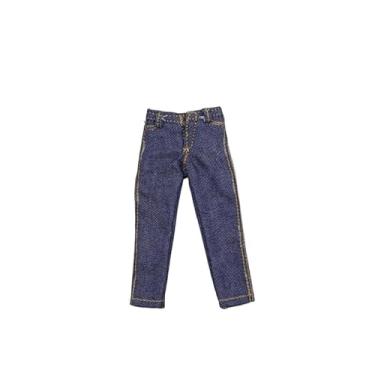 Imagem de 1/12 Scale Accessary Soldier Clothes Jeans Pants Model for 6'' SHF Figure (Dark Blue)