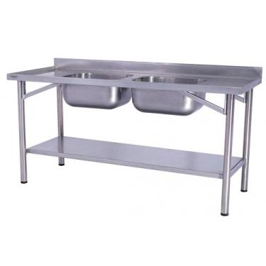 Imagem de Pia Industrial Benfati Inox 304 150x70cm Paneleiro Liso com 2 Cubas 64