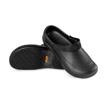 Imagem de Babuche Antiderrapante Limpeza Enfermagem Trabalho Resistente Leve Bb60 Preto (Preto, BR, Adulto, Faixa Numérico, 33, 34)