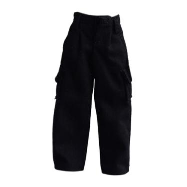 Imagem de Yunhgft Roupas de Bonecos de ação em Escala 1/12, Fantasias de Bonecas, Calças, Moda Casual, Minivestido Moderno, Roupas em Miniatura para Corpo Masculino de, Preto