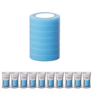 Imagem de Escova de limpeza elétrica com cabo extensor, suporte para varinha de limpeza de vaso sanitário compacto com cabo longo para parede, com recarga de limpador de vaso sanitário