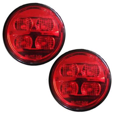 Imagem de 2 Lanterna Ônibus Caminhão Carreta 70mm 4 Led VM BIVOLT - Multilight