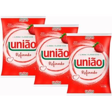 Imagem de AÇÚCAR REFINADO UNIÃO 1KG - KIT COM 3 UNIDADES