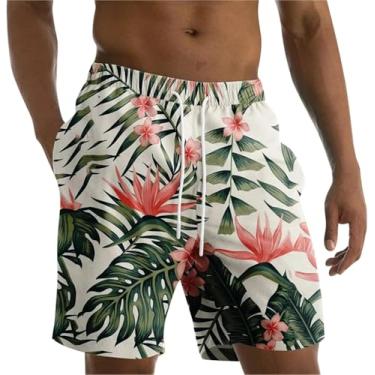 Imagem de Shorts De Natação Masculinos Flores Masculinas Cuecas De Praia Verão Tamanho Grande Roupa De Banho Masculina Shorts De Banho Casual Férias Troncos Para Natação Surf, Mix Color 04, 3XL