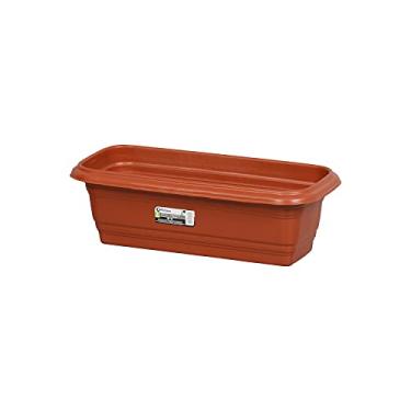 Imagem de Jardineira Plástica Marrom 34x16x10 RISCHIOTO