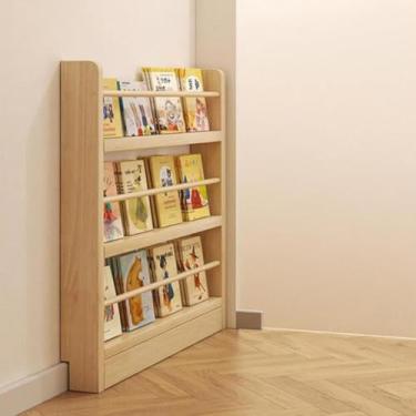 Imagem de Estantes De Chão Expositores Estante Estreita Atrás Da Porta Organizador De Estante De Madeira Maciça Fina De 10 Cm Estante De Armazenamento Rack De Par, Normal, 80 * 10 * 143cm/31.5 * 3.9 * 56.3in