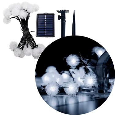 Imagem de Pisca Cordão Dente De Leão Solar Externo 5M 20 LEDs Branco