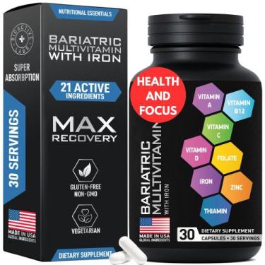 Imagem de Cápsulas multivitamínicas bariátricas com ferro para mulheres e homens